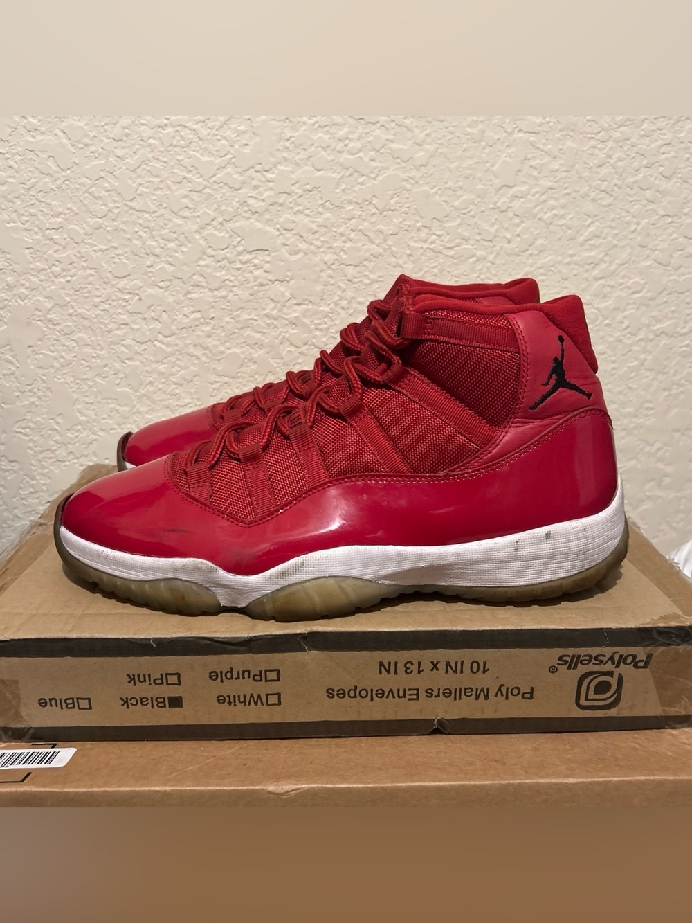 Nike Air Jordan 11 Retro ‘96’ Red with Black Jumpman Size 12